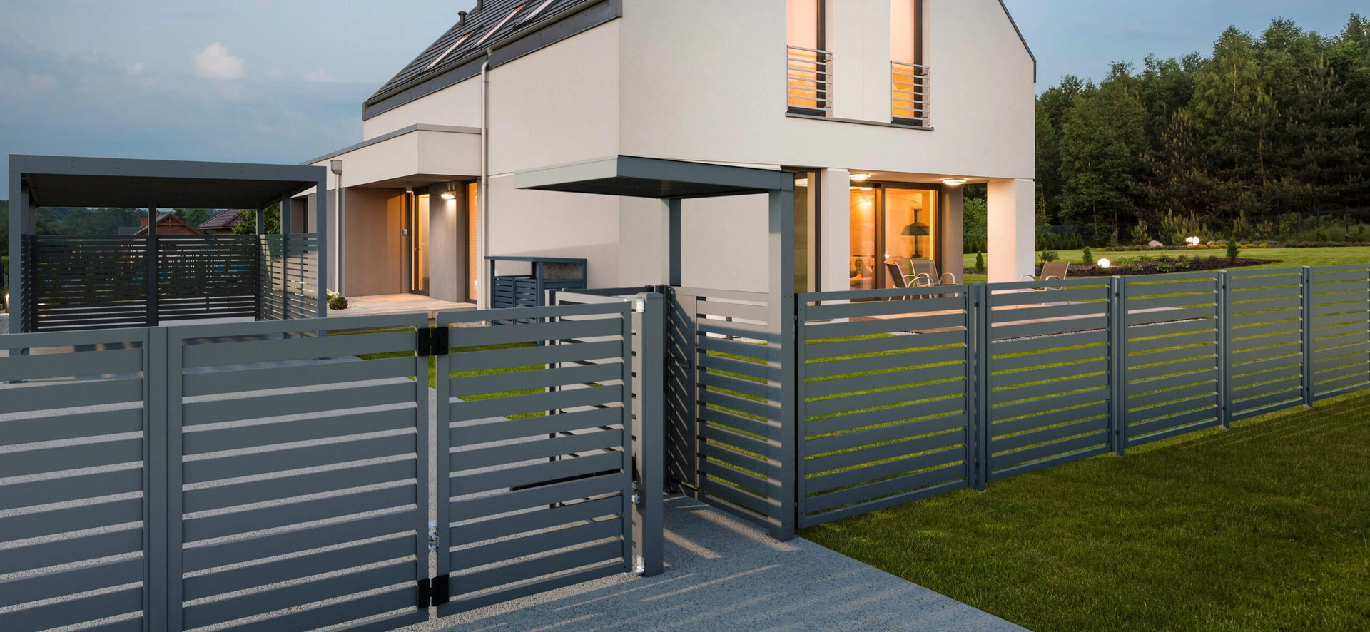 Ogrodzenie metalowe Gatigo kolekcja Metric